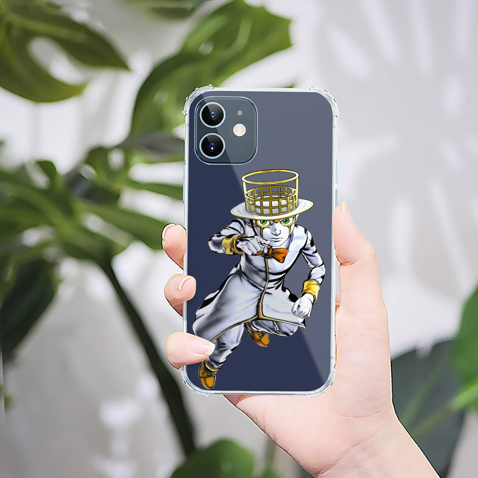 （画像用） ジョジョの奇妙な冒険 岸辺 露伴（きしべ ろはん） JoJo's Bizarre Adventure Rohan Kishibe 【iPhone 12シリーズ対応】透明スマホケース（クリアソフトケース）